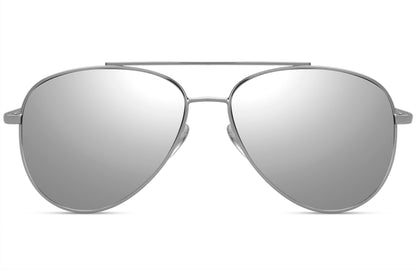 Silver mirror aviator sunglasses for summer travel across Europe, designed for bright conditions, beach holidays, and stylish outdoor wear