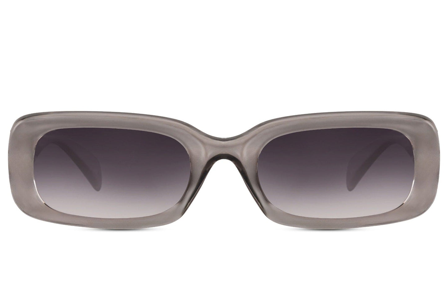 Trending sleek rectangle sunglasses with grey frame and gradient lenses by Sunglass Station, modern eyewear designed for everyday comfort