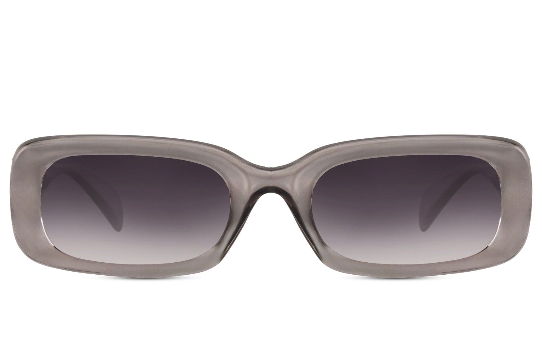 Trending sleek rectangle sunglasses with grey frame and gradient lenses by Sunglass Station, modern eyewear designed for everyday comfort