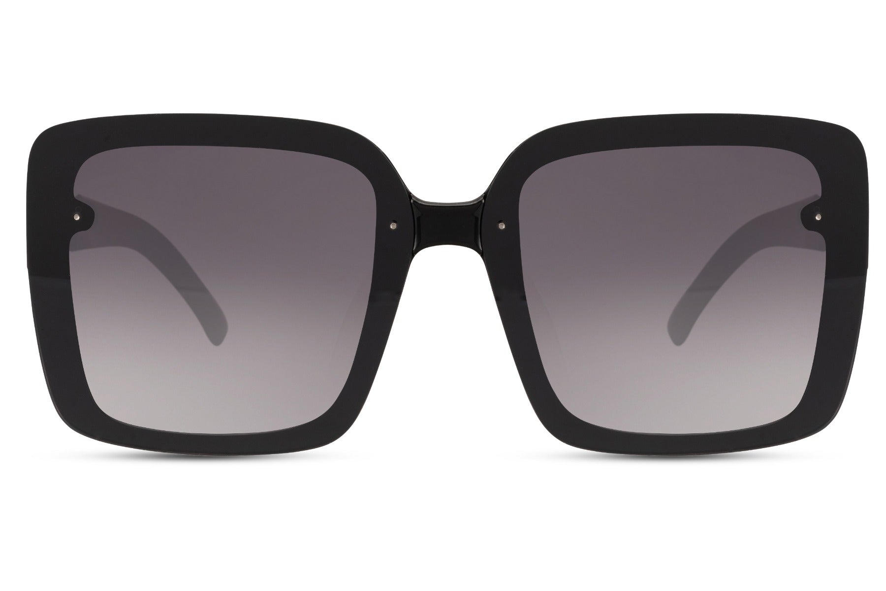 Smokey black oversized sunglasses with square frame and tinted lenses, UV400 protection sunglasses for women perfect for everyday wear, driving and modern street style