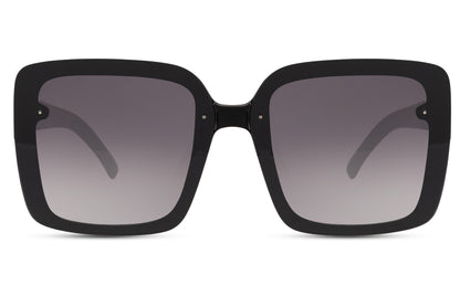 Smokey black oversized sunglasses with square frame and tinted lenses, UV400 protection sunglasses for women perfect for everyday wear, driving and modern street style