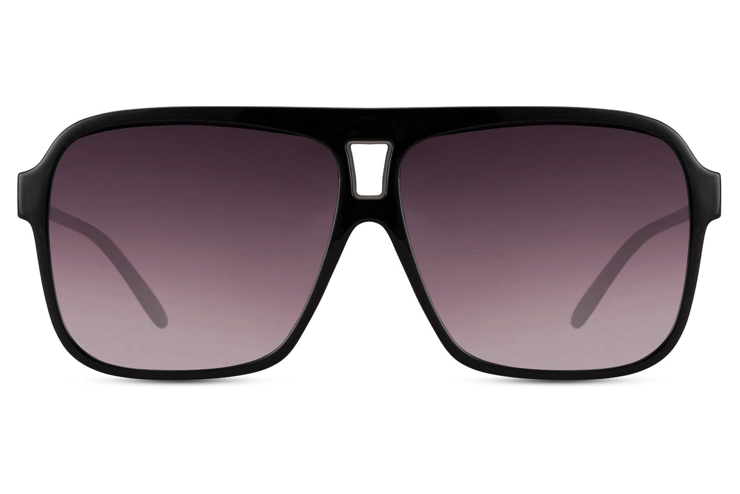 Smokey purple tinted oversized aviator sunglasses offering a bold modern look for streetwear and casual outfits