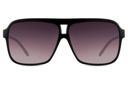 Smokey purple tinted oversized aviator sunglasses offering a bold modern look for streetwear and casual outfits