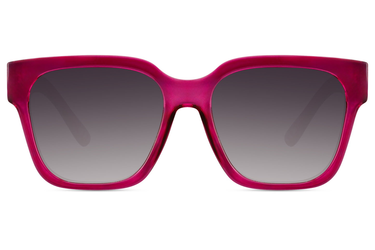Oversized square sunglasses with bold colored frame and gradient lenses, designed for standout fashion and everyday comfort
