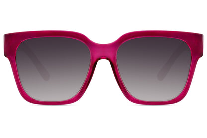 Oversized square sunglasses with bold colored frame and gradient lenses, designed for standout fashion and everyday comfort