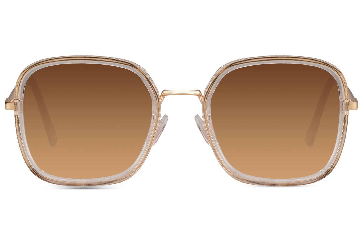 Oversized square sunglasses with brown tinted lenses and lightweight frame, classic fashion sunglasses ideal for travel and daily wear