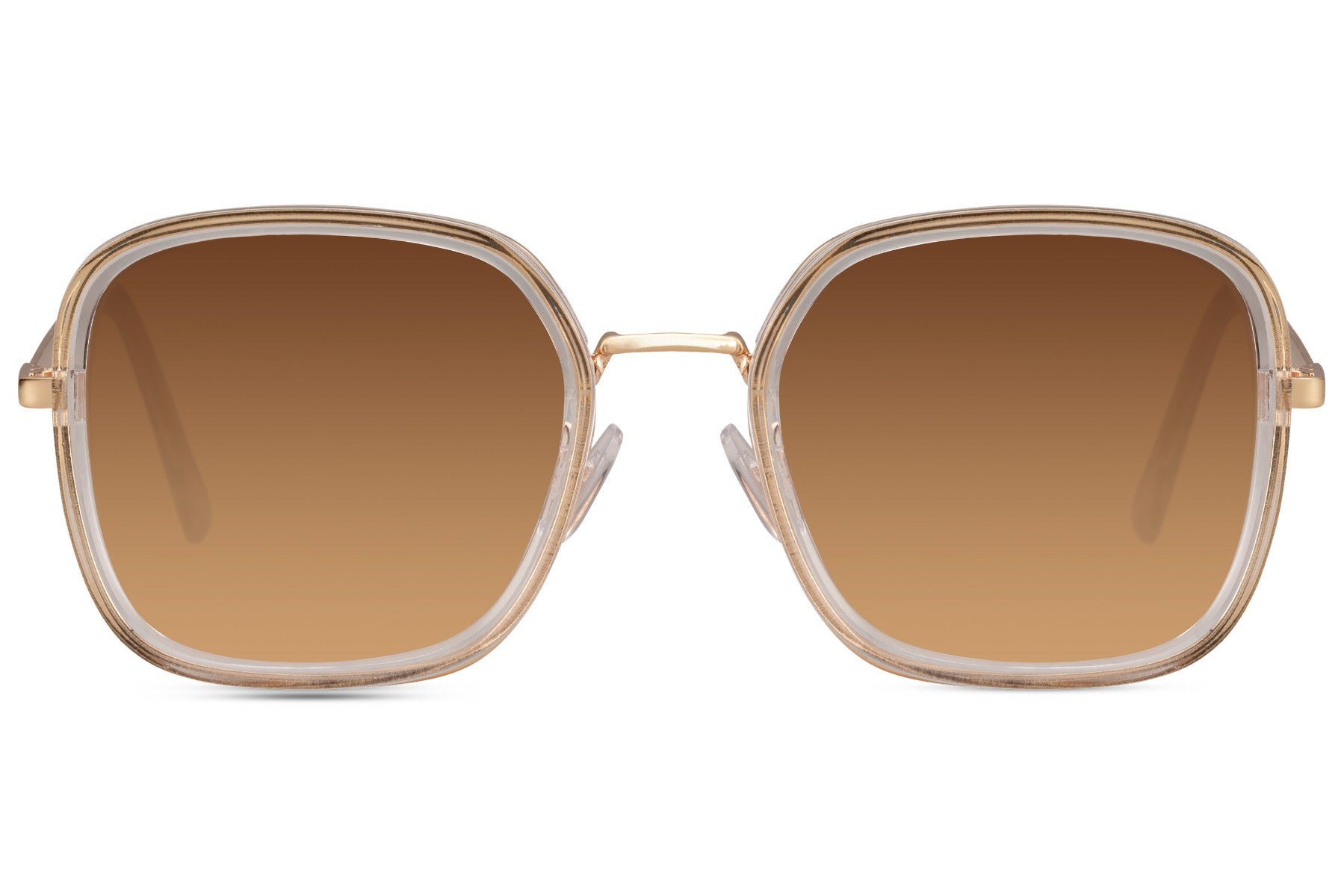 Oversized square sunglasses with brown tinted lenses and lightweight frame, classic fashion sunglasses ideal for travel and daily wear