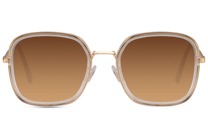 Oversized square sunglasses with brown tinted lenses and lightweight frame, classic fashion sunglasses ideal for travel and daily wear