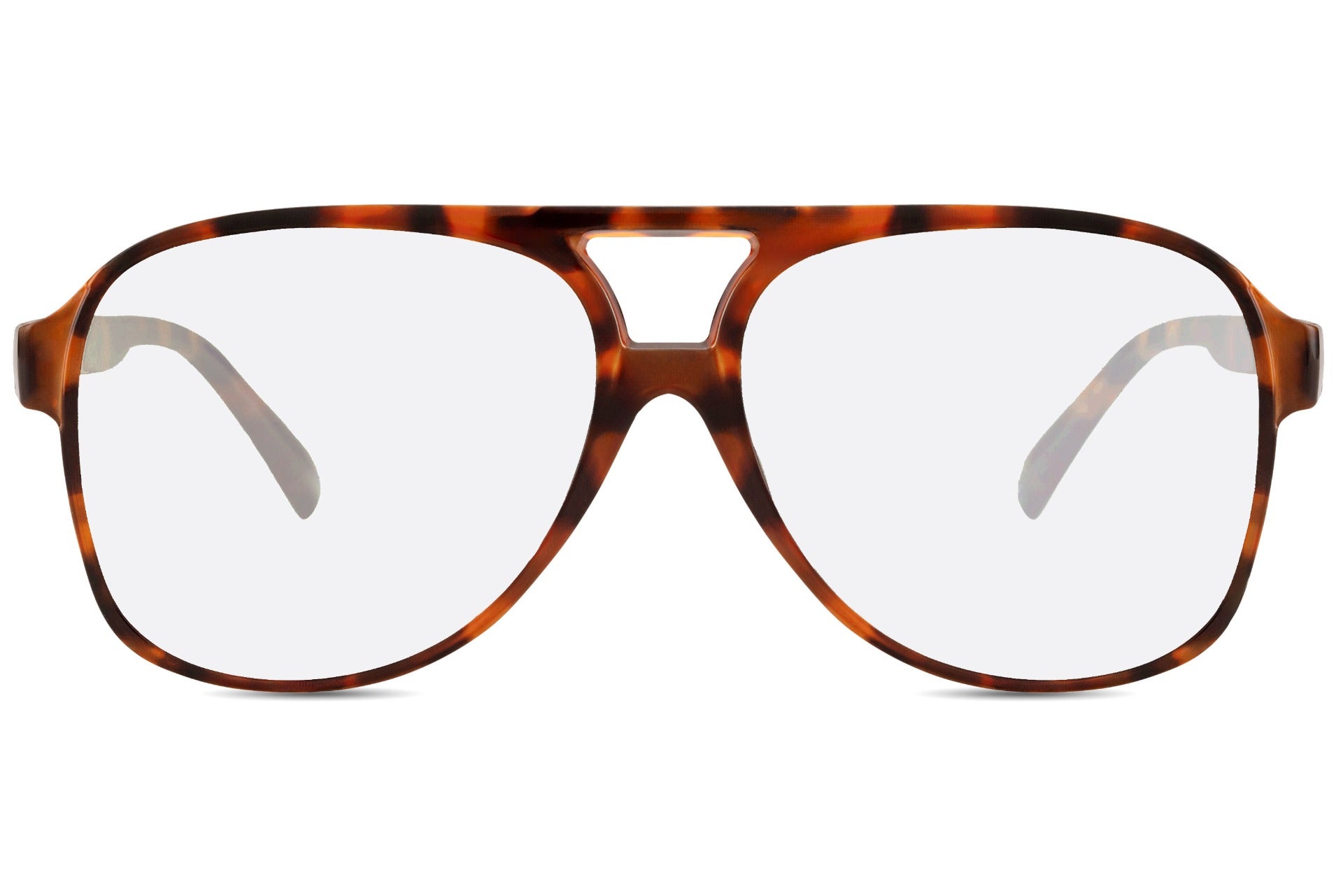 Tortoiseshell aviator glasses with blue light protection, combining stylish design with functionality for office and home use