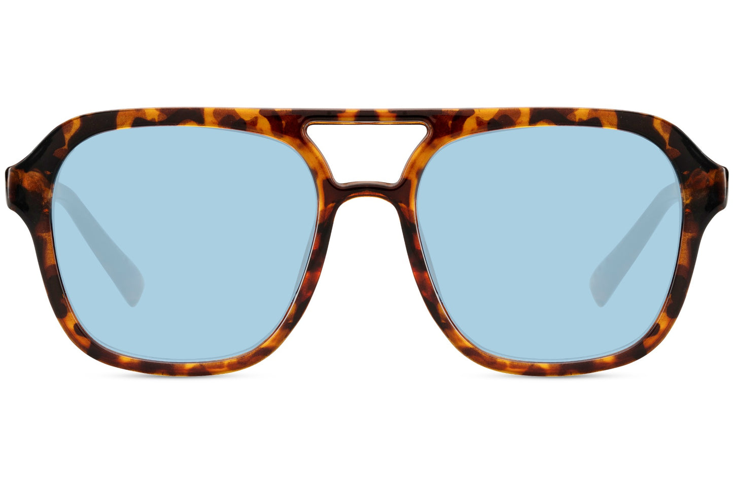 Tortoiseshell aviator sunglasses with tinted lenses, blending retro aesthetics with modern fashion