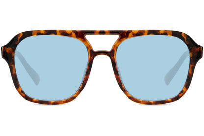 Tortoiseshell aviator sunglasses with tinted lenses, blending retro aesthetics with modern fashion