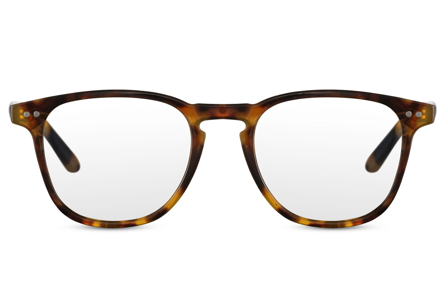 Square tortoiseshell blue light specs with lightweight frame for office work, studying and computer use