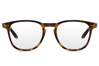 Square tortoiseshell blue light specs with lightweight frame for office work, studying and computer use
