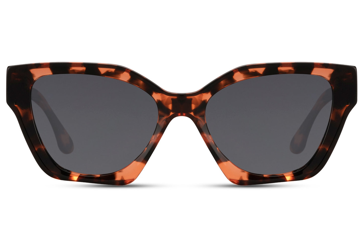 Tortoiseshell cat eye sunglasses with bold frame design for a strong fashion statement