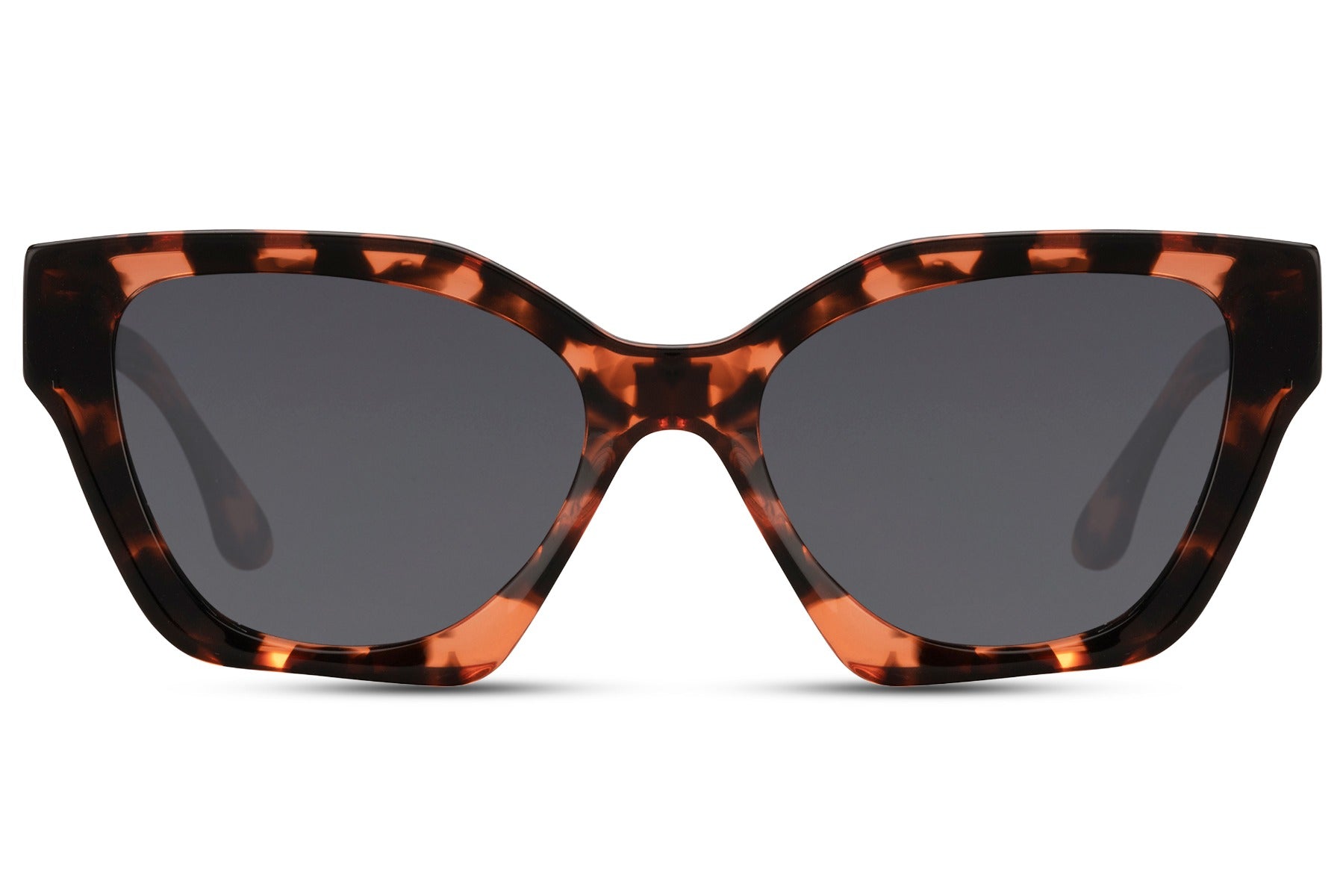Tortoiseshell cat eye sunglasses with bold frame design for a strong fashion statement