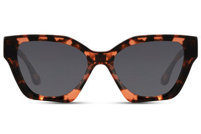 Tortoiseshell cat eye sunglasses with bold frame design for a strong fashion statement