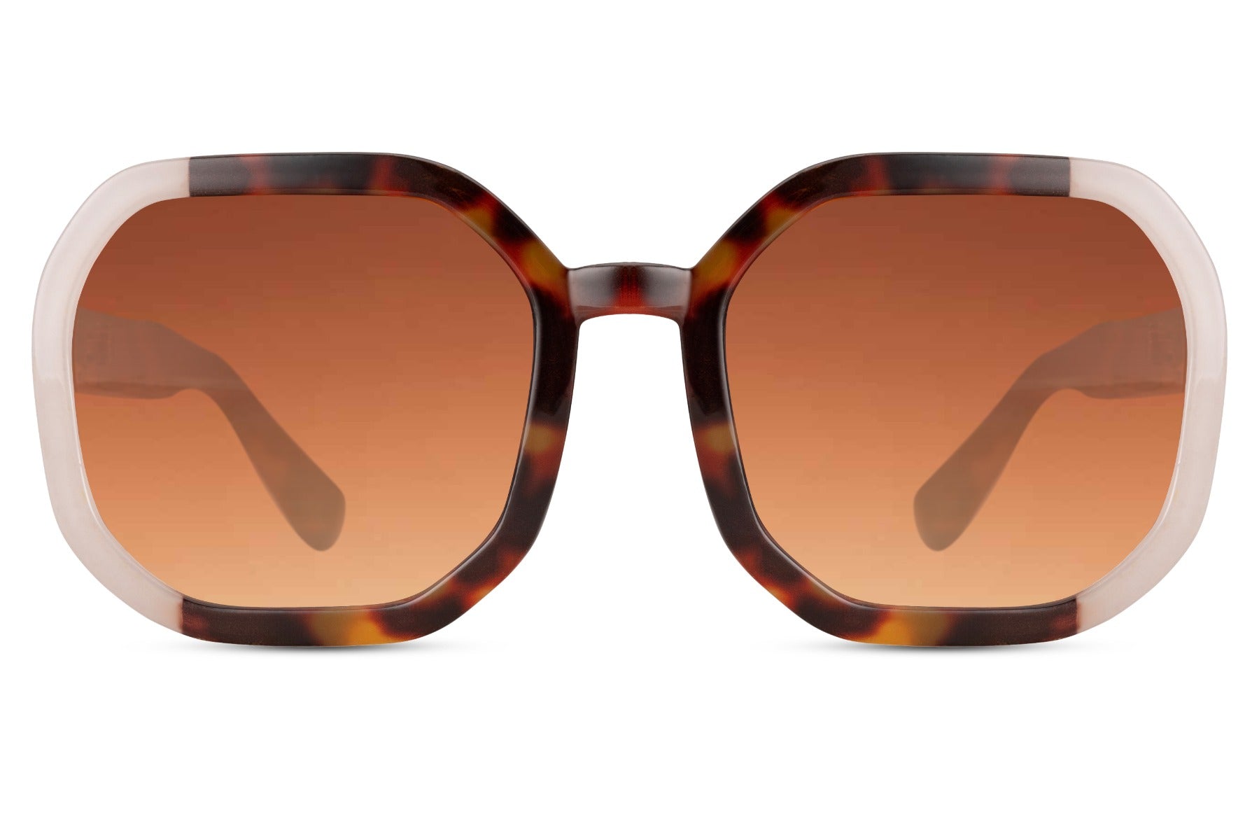 tortoiseshell oversized sunglasses frame with glossy finish and polarized lenses, premium build for stylish and durable wear