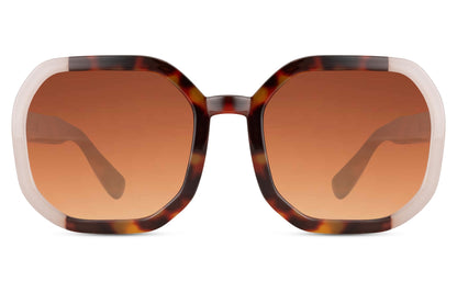 tortoiseshell oversized sunglasses frame with glossy finish and polarized lenses, premium build for stylish and durable wear