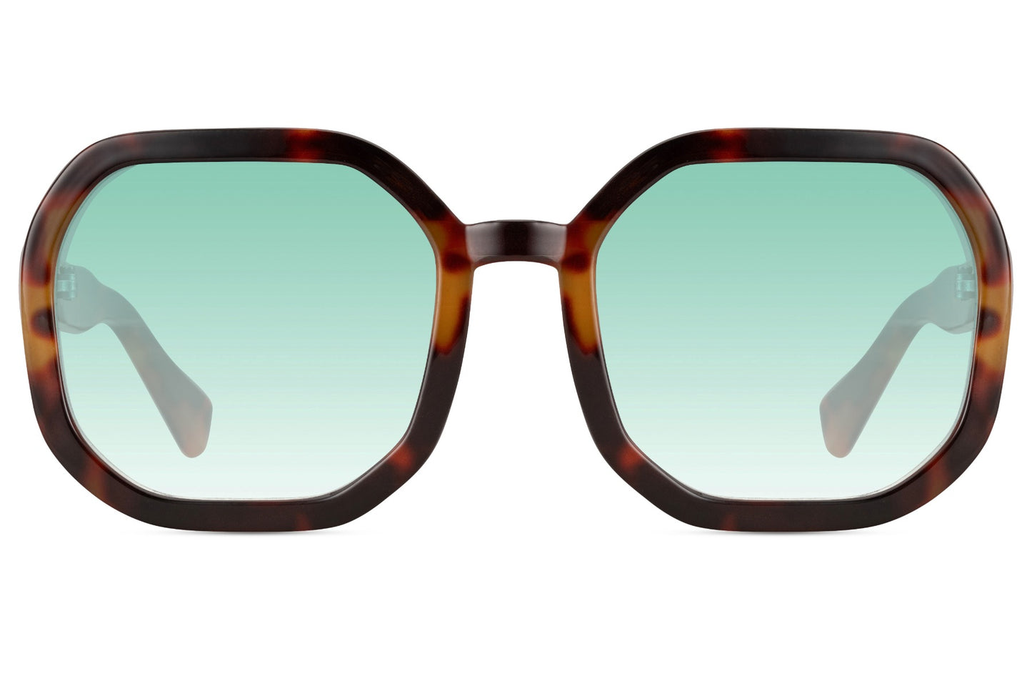 Oversized tortoiseshell sunglasses with green polarized lenses, stylish designer sunglasses for women ideal for driving and bright outdoor conditions