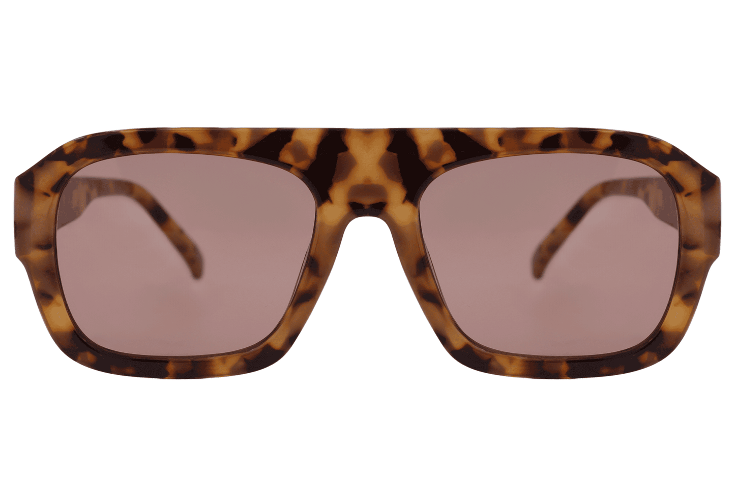 Tortoiseshell rectangle aviator sunglasses with vintage-inspired design and modern comfort