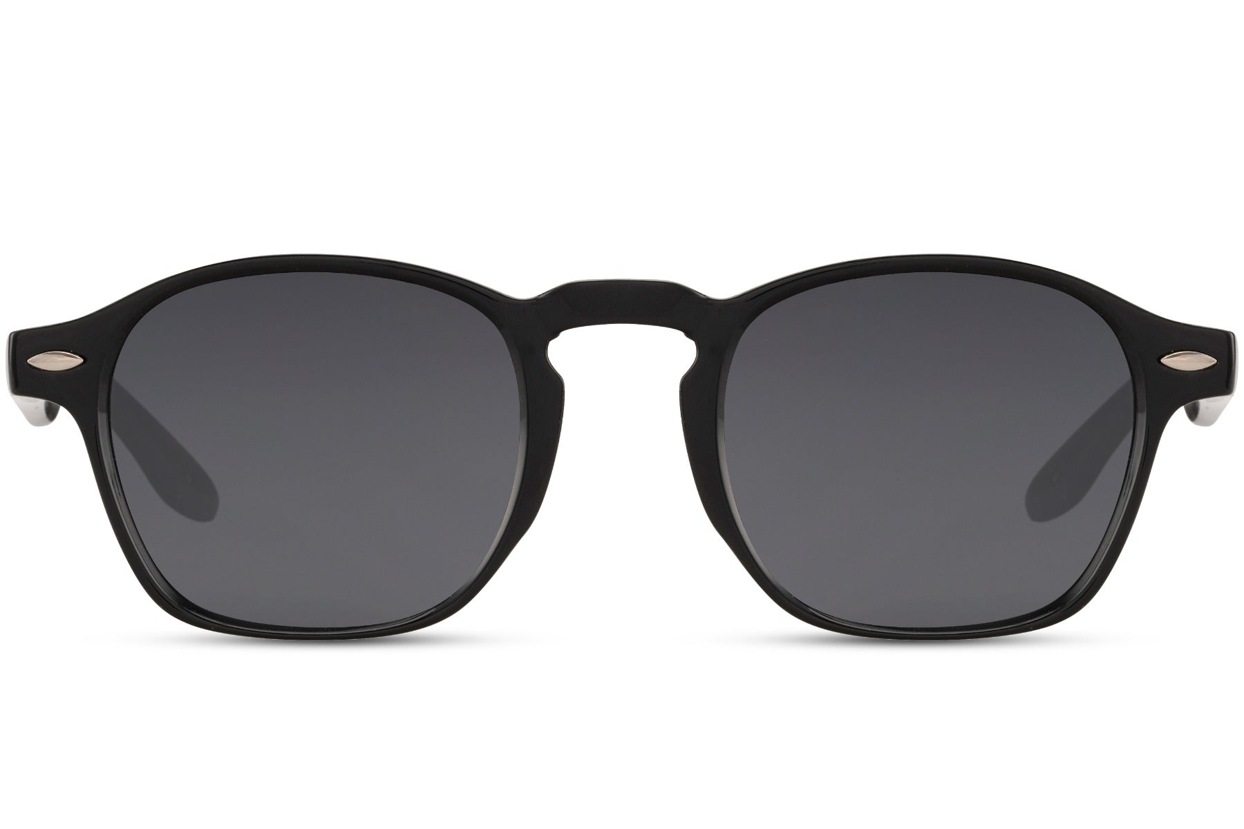Unisex black wayfarer square sunglasses with UV400 protection for men and women in UK and Europe summer fashion