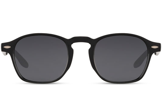 Unisex black wayfarer square sunglasses with UV400 protection for men and women in UK and Europe summer fashion