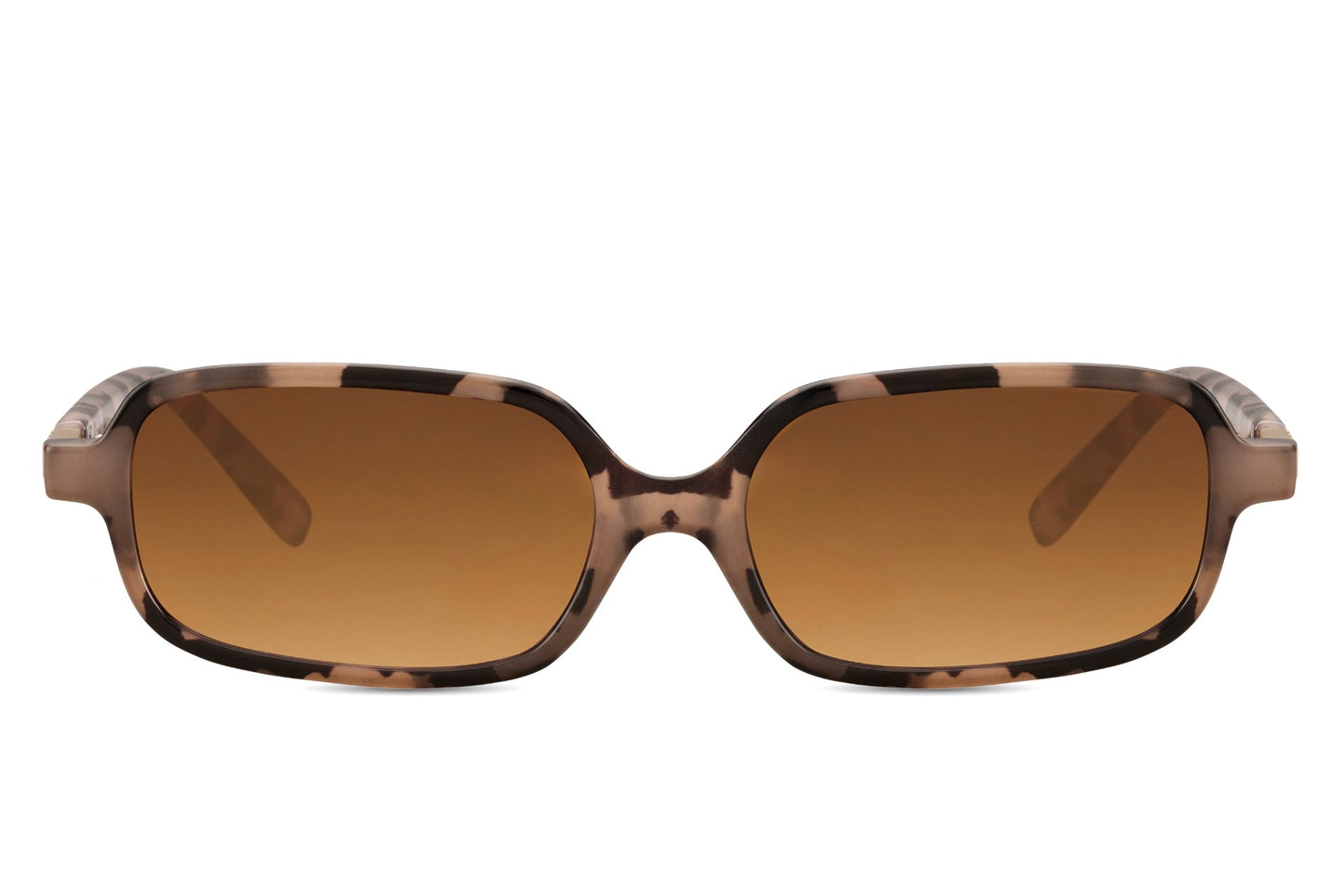 Unisex sleek rectangle sunglasses with tortoiseshell frame and brown lenses by Sunglass Station, lightweight everyday eyewear with UV400 protection, available with free shipping across the UK and Europe