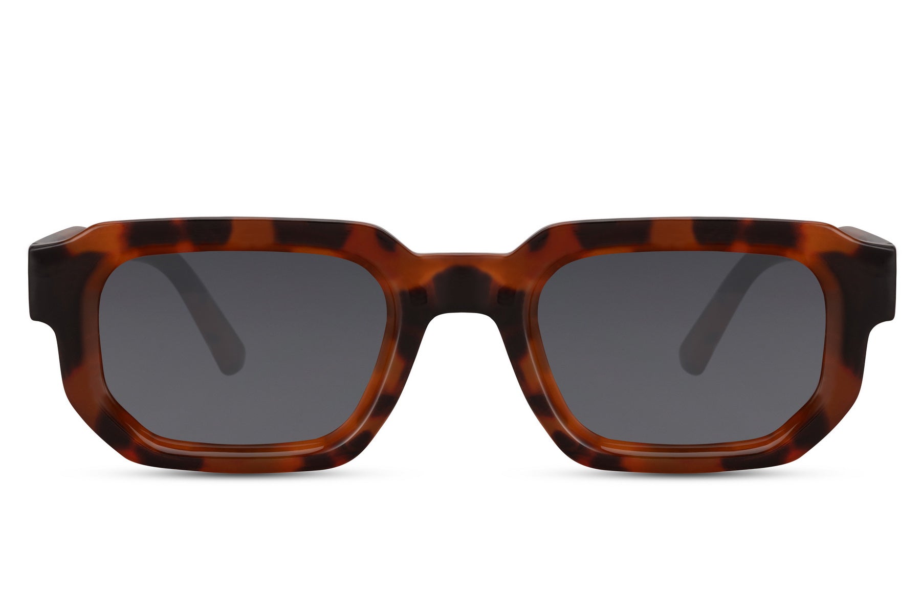 Vintage rectangle sunglasses with tortoiseshell frame and brown lenses by Sunglass Station, stylish eyewear with a timeless and classic design