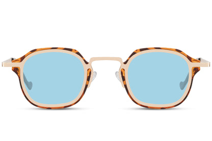 Vintage inspired small frame sunglasses for men and women with retro square lens design and lightweight fit