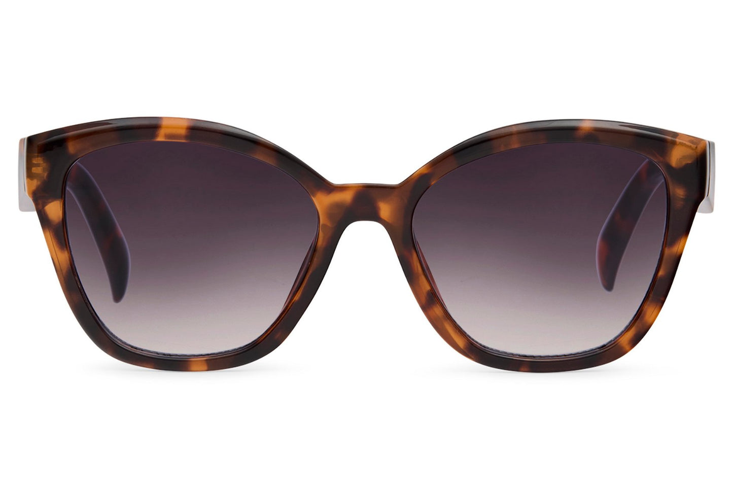 Oversized wayfarer sunglasses in tortoiseshell frame with gradient lenses, offering a timeless look with bold modern appeal