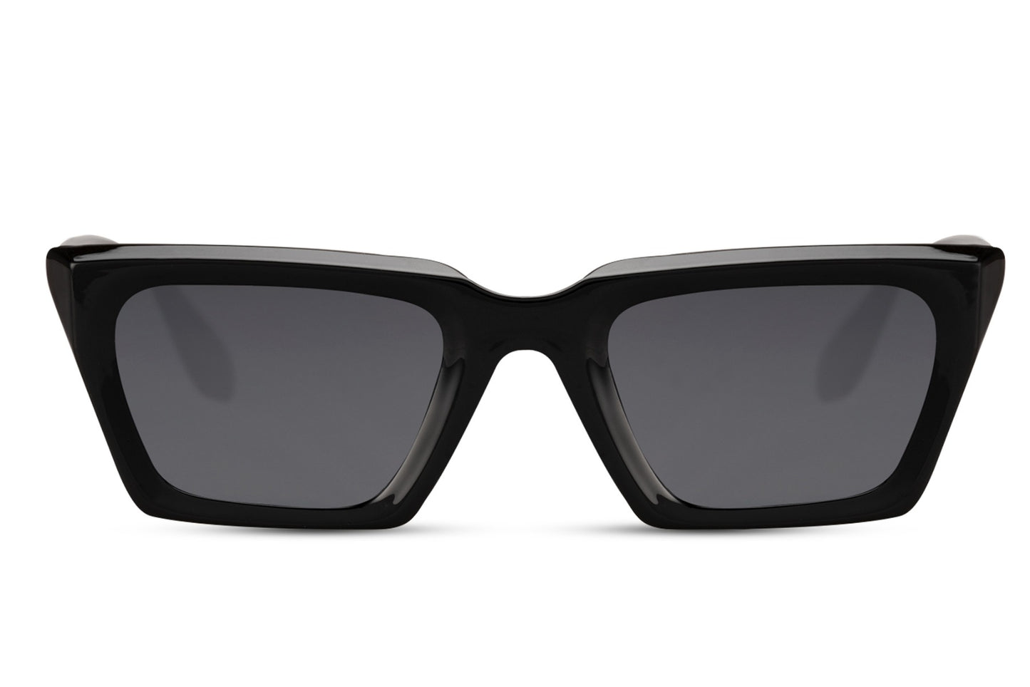 Y2K black cat eye sunglasses with bold thick frame and dark lenses, ideal for edgy everyday styling and UV protection