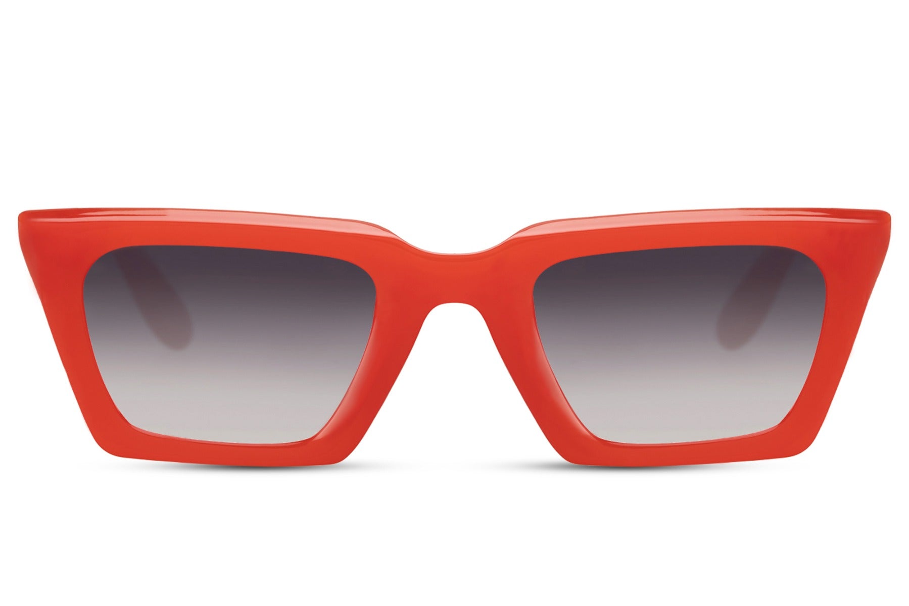 Y2K red cat eye sunglasses with sharp frame and tinted lenses, designed for bold fashion statements and standout street style