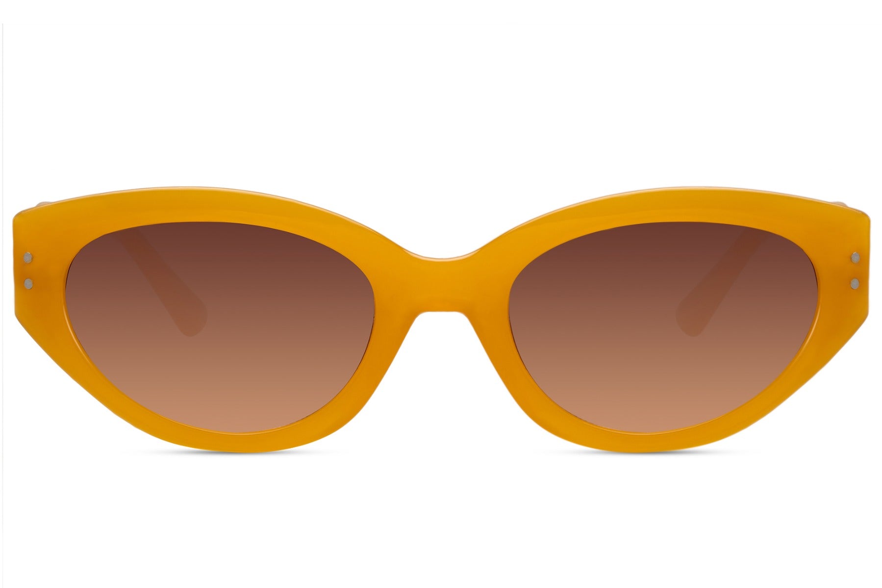 Yellow cat eye sunglasses with bold frame design for a standout fashion statement