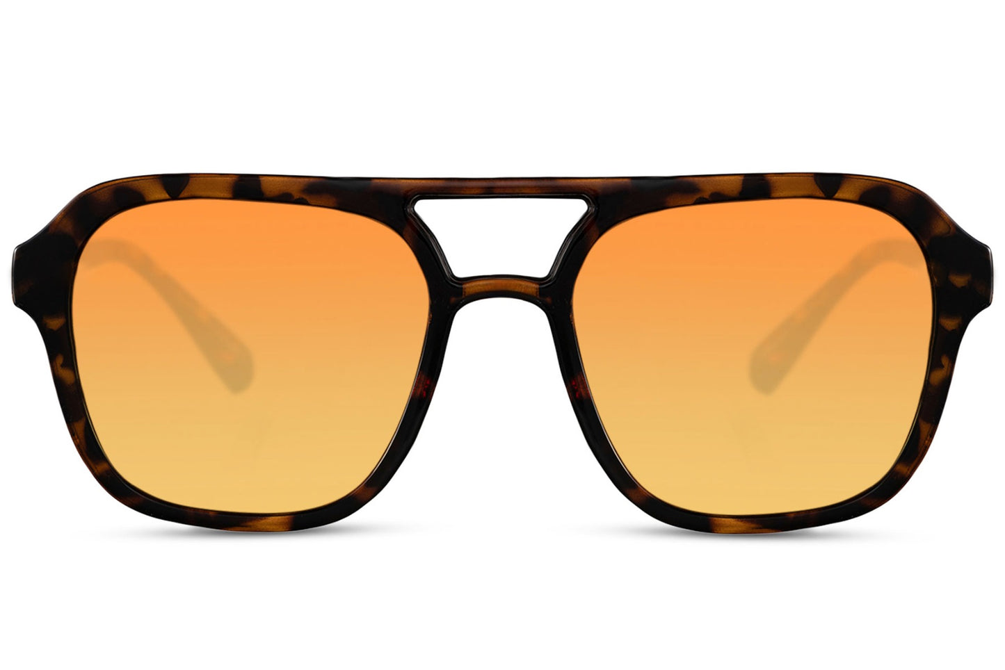 Yellow and orange tinted aviator sunglasses designed for a bold statement look and standout style