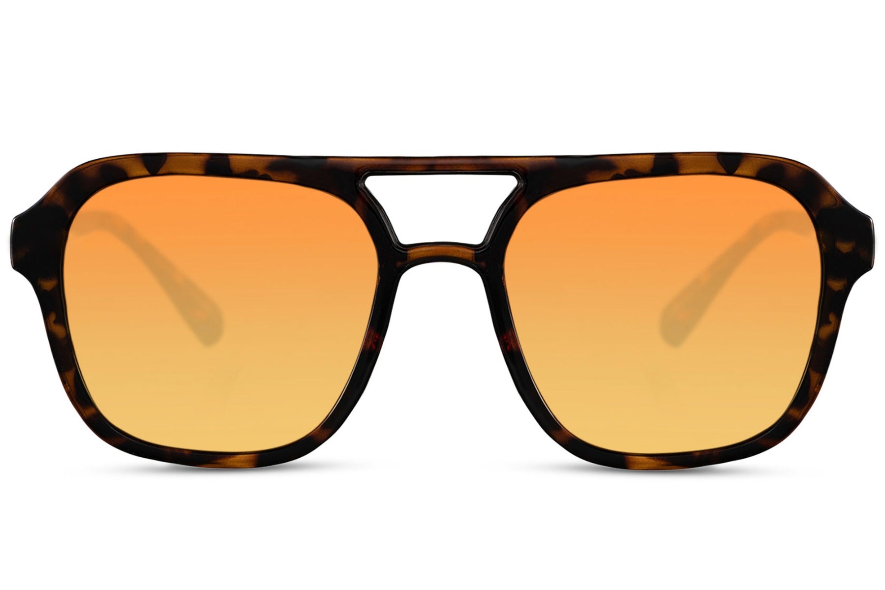 Yellow and orange tinted aviator sunglasses designed for a bold statement look and standout style