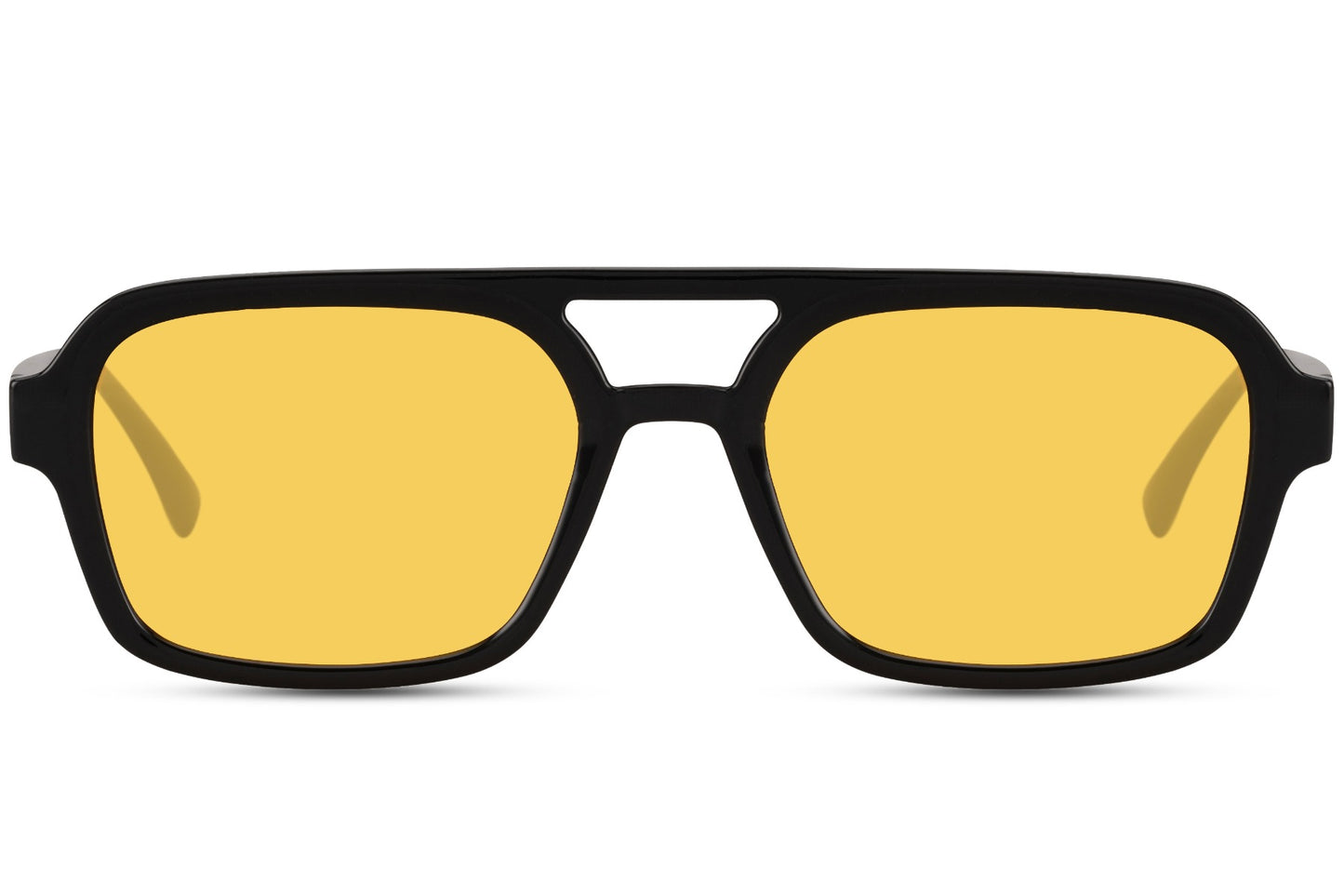 Yellow tinted aviator sunglasses designed for a bold statement style and standout fashion appeal