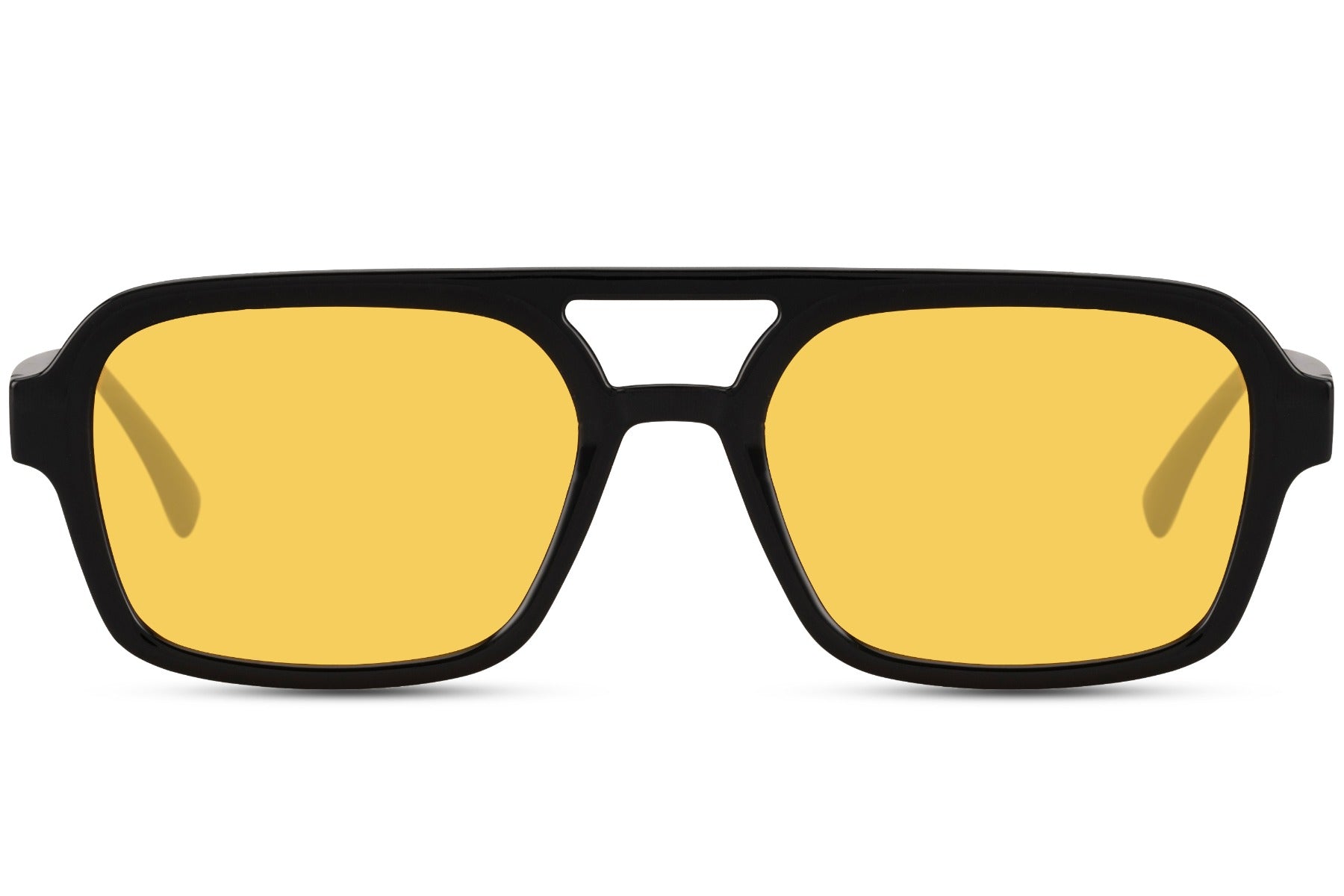 Yellow tinted aviator sunglasses designed for a bold statement style and standout fashion appeal