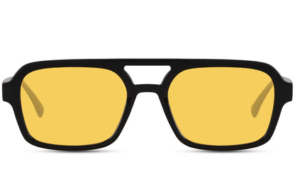 Yellow tinted aviator sunglasses designed for a bold statement style and standout fashion appeal