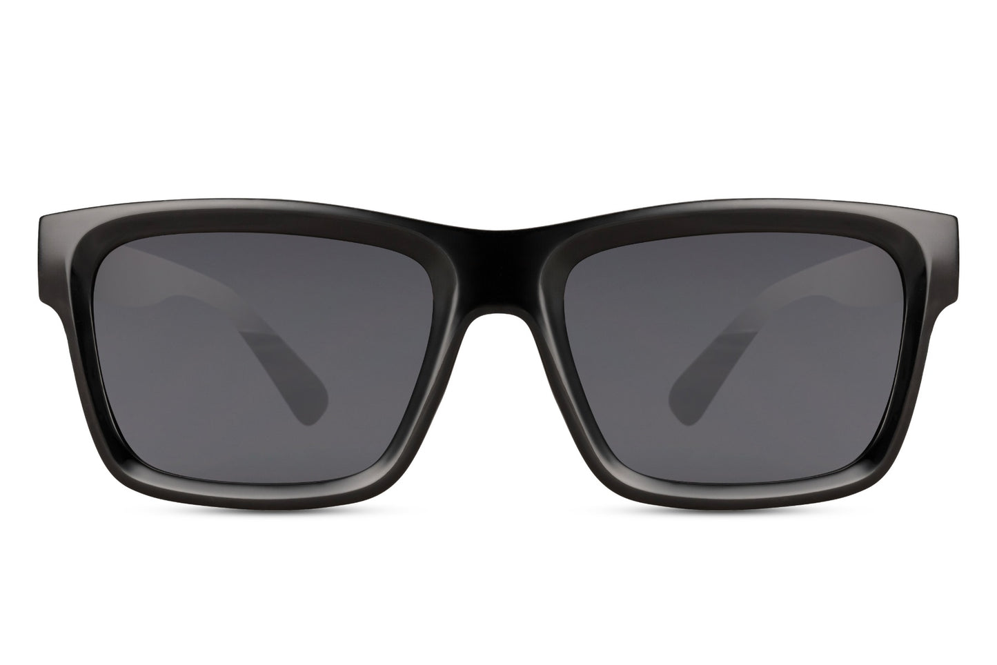 thick black frame sunglass in unisex style, great for long drives and night party looks