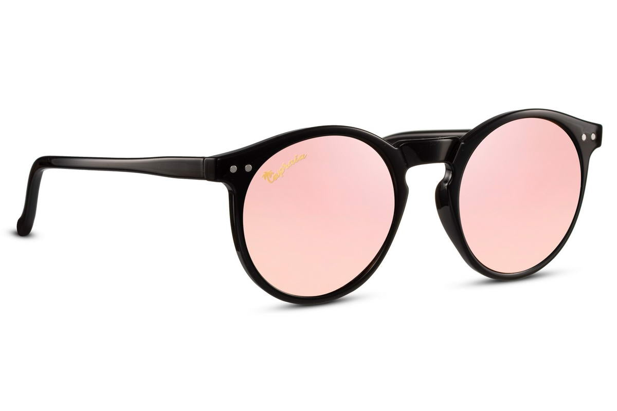 Pink  Mirrored Round Sunglass