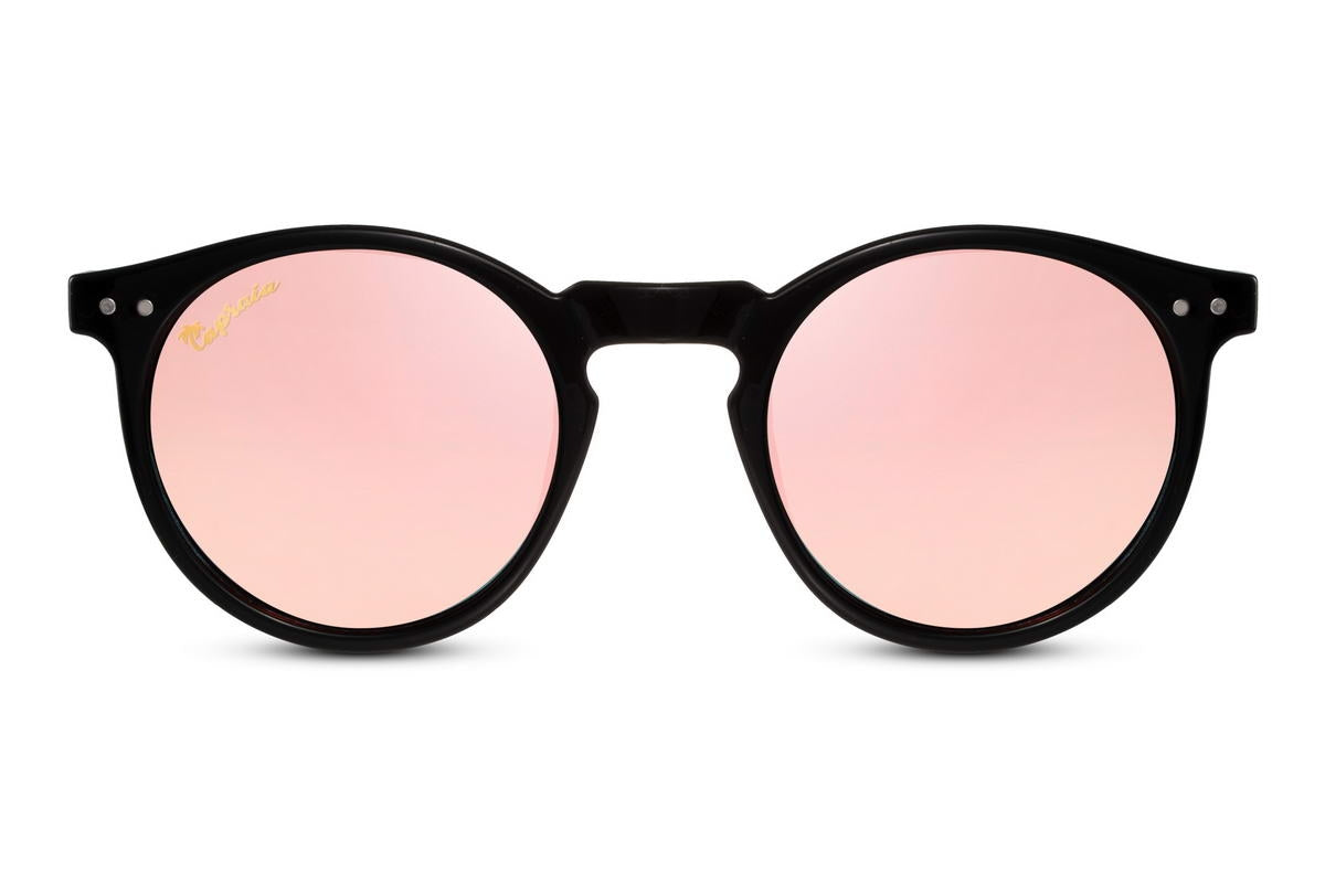 Pink  Mirrored Round Sunglass