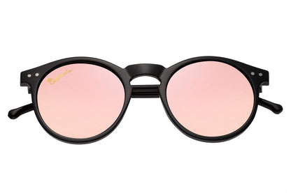 Pink  Mirrored Round Sunglass