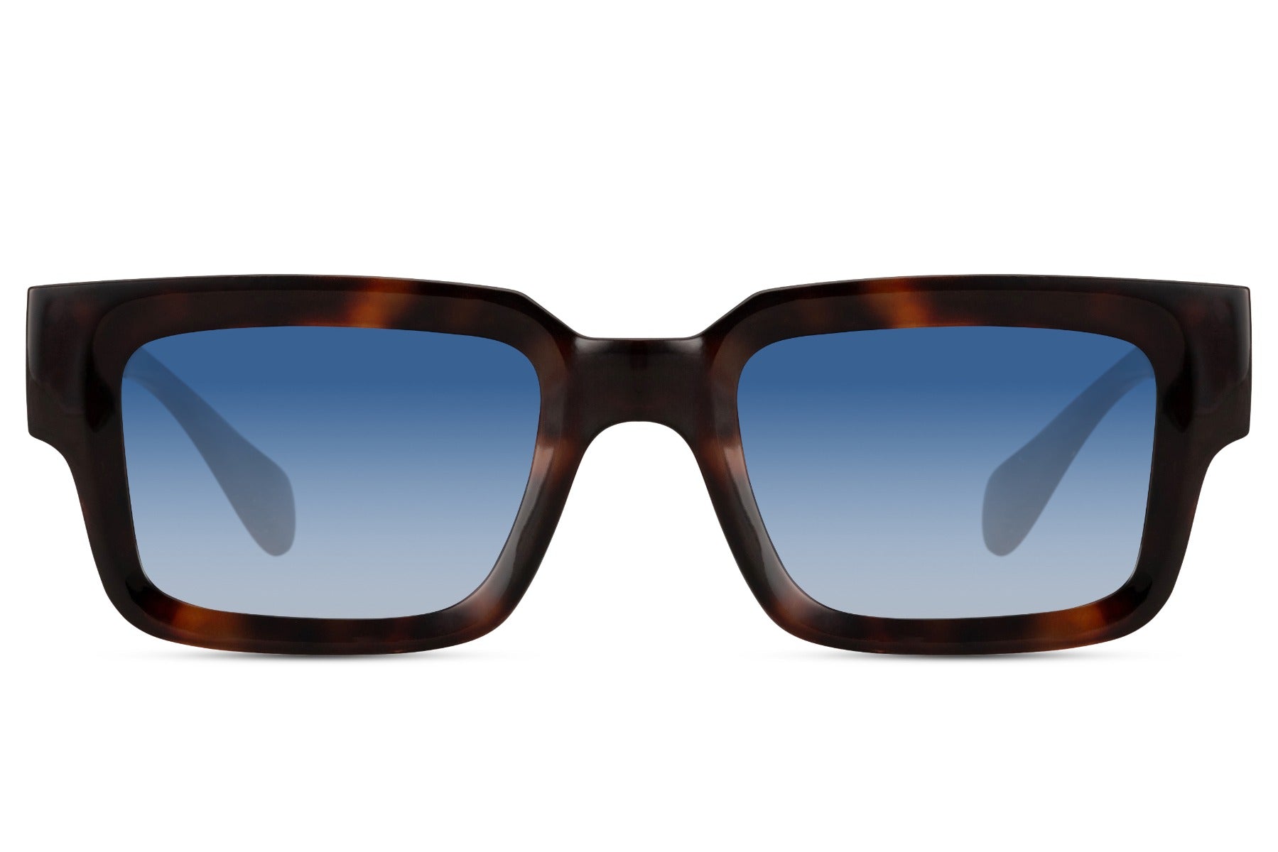 tortoiseshell frame with blue tinted lens sunglass for ibiza night parties