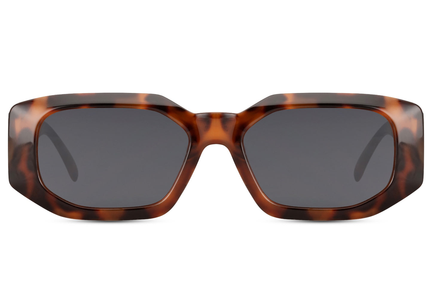 tortoiseshell frame geometric sunglasses in unisex style