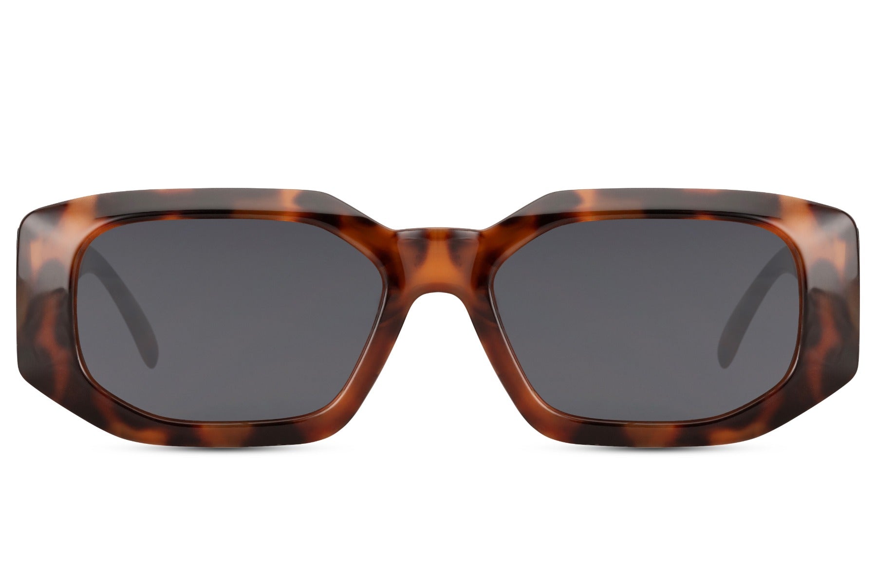 tortoiseshell frame geometric sunglasses in unisex style