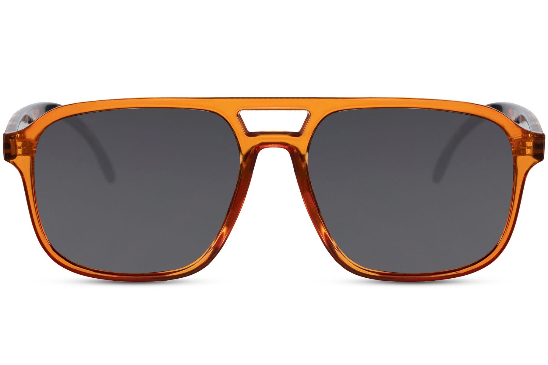 Orange frame aviator sunglasses with a retro design, ideal for bold styling and statement fashion