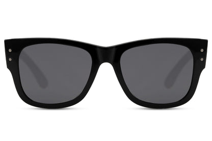 unisex style black frame shades perfect for casual date look 