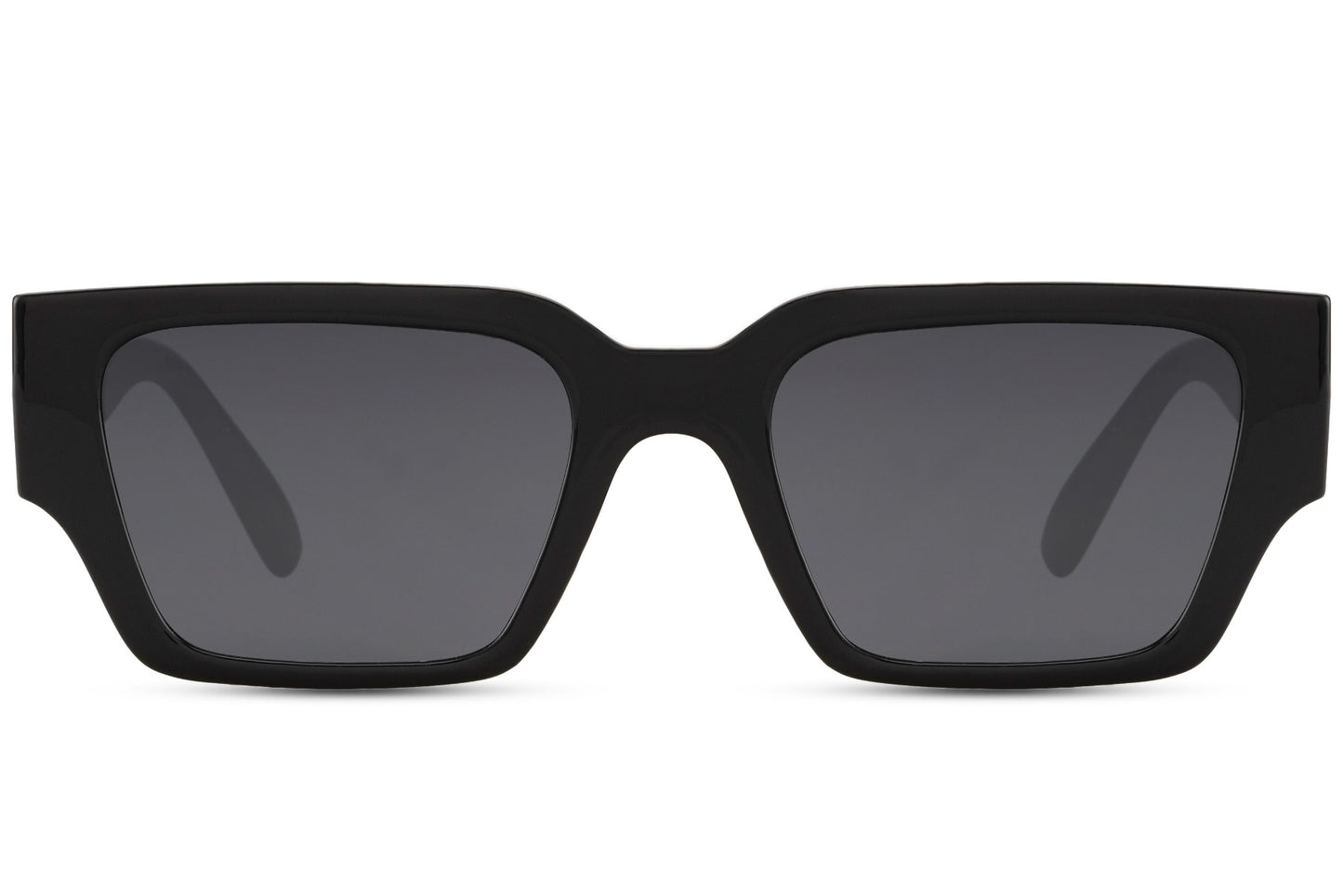 Black frame rectangle eyewear by Sunglass Station, modern unisex sunglasses with a minimalist and stylish everyday appeal
