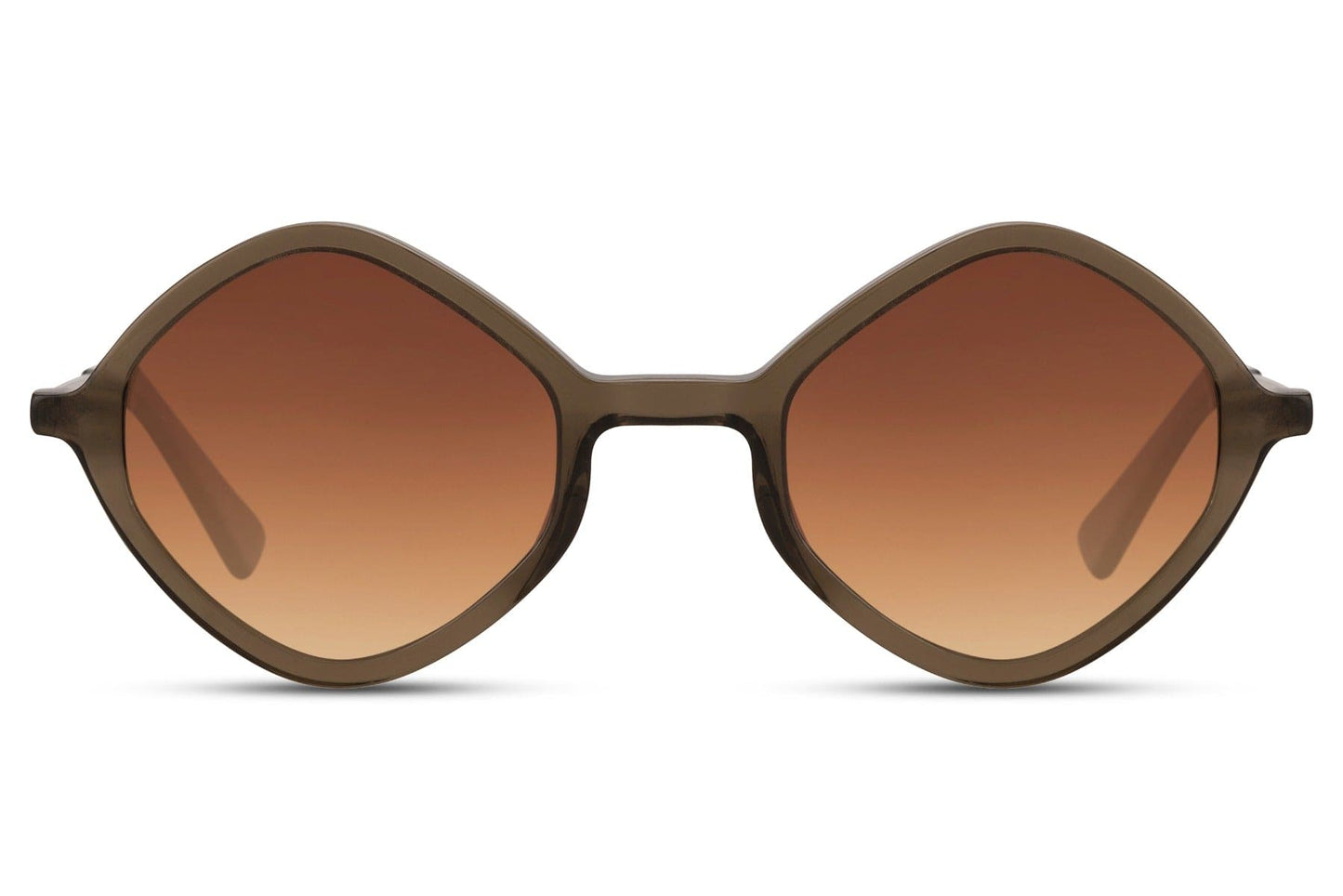 polarised brown angular sunglass in unisex style