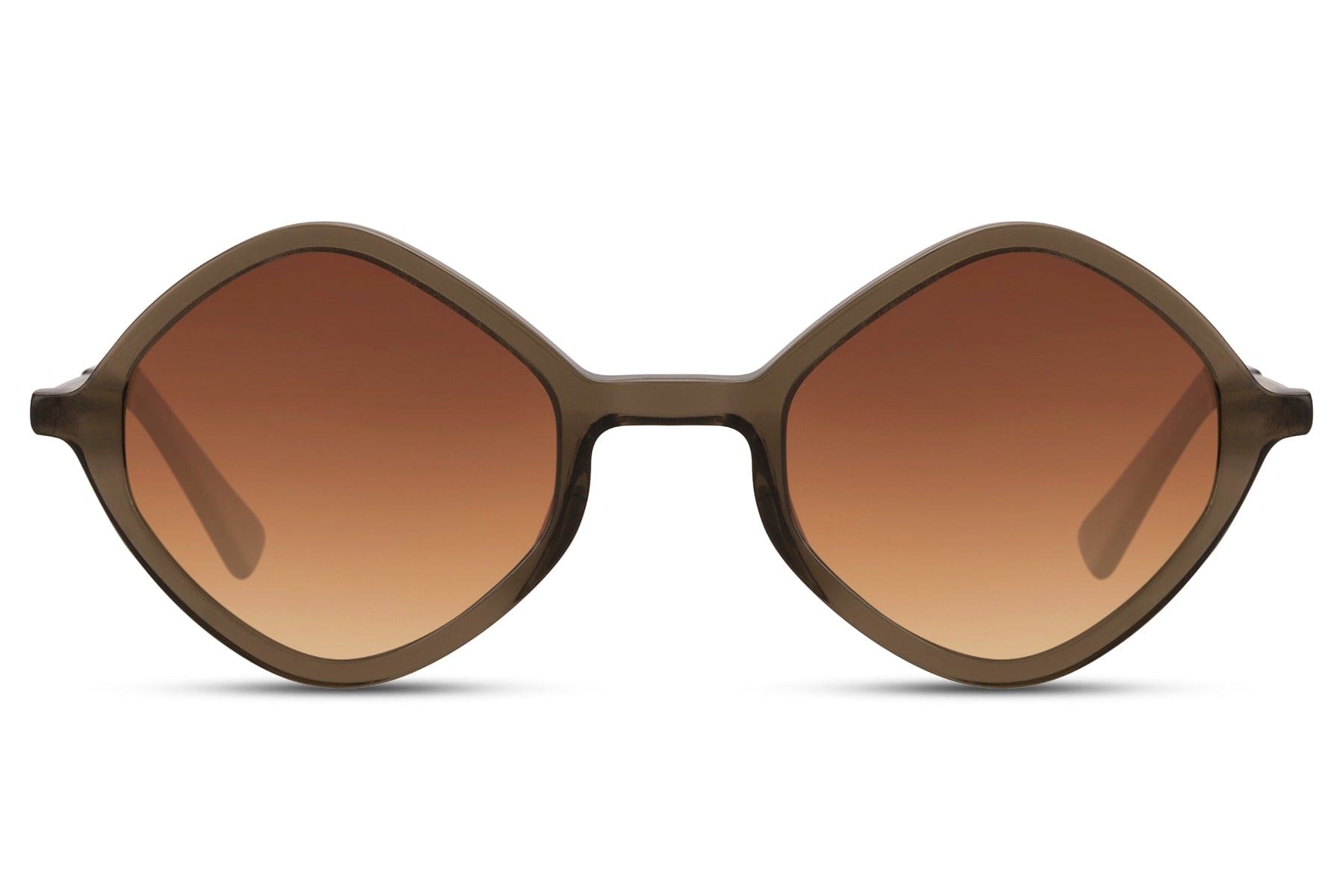polarised brown angular sunglass in unisex style
